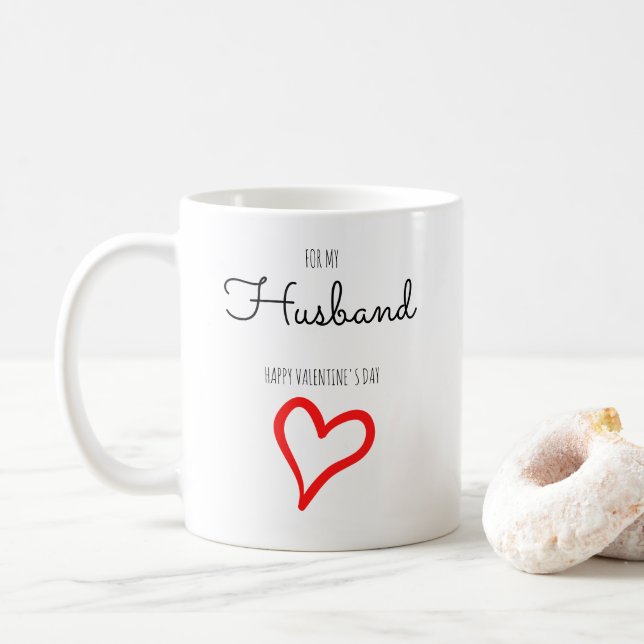 Personalisiertes Minimalistisches Script Herzlich  Kaffeetasse (Mit Donut)