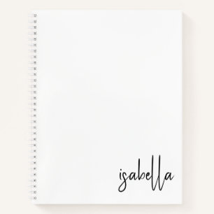 Personalisiertes minimalistisches Skript Name Spir Notizbuch