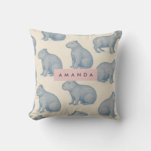 Personalisiertes minimalistisches süßes Capybara-M Kissen