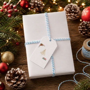 Personalisiertes minimalistisches Weihnachtsgesche Geschenkanhänger