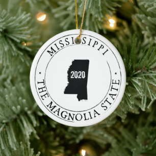 Personalisiertes Mississippi-Ornament Keramik Ornament