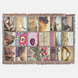 Personalisiertes mit Monogramm Foto Decke