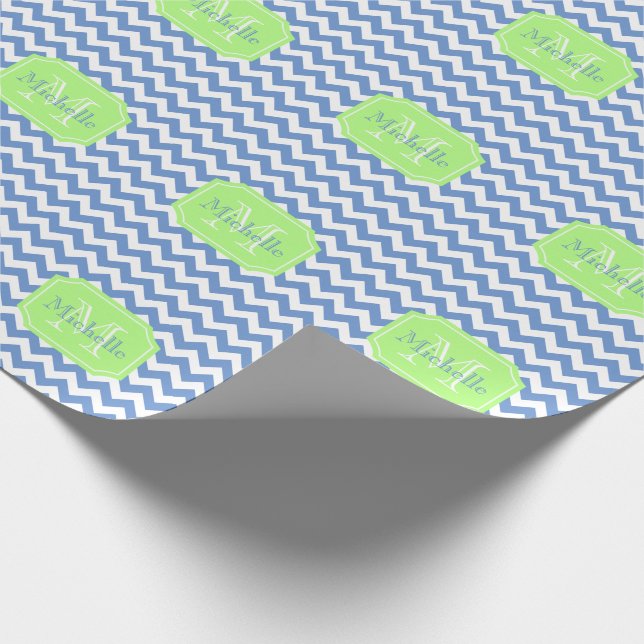 Personalisiertes mit Monogramm Geschenkpapier (Ecke)