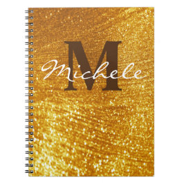 Personalisiertes Mit Monogramm-Glittery-Notebook Notizblock