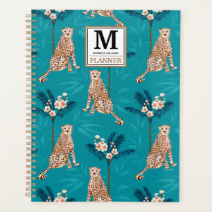 Personalisiertes Mit Monogramm Leopard-Muster 2023 Planer