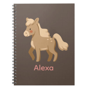 Personalisiertes Mit Monogramm Pony Horse Girl Notizblock