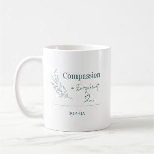 Personalisiertes Mitgefühl in jedem Herzen Botanis Kaffeetasse