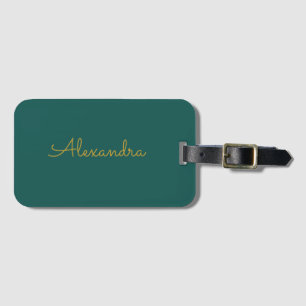 Personalisiertes mittelalterliches, modernes, Aqua Gepäckanhänger