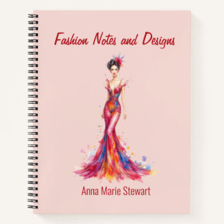 Personalisiertes Mode-Skizzenbuch Notizbuch