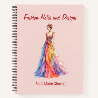 Personalisiertes Mode-Skizzenbuch Notizbuch
