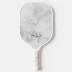 Personalisiertes Modern Script Monogram und Name Pickleball Schläger