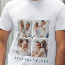 Personalisiertes modernes 4-Foto-'Bester Vater übe