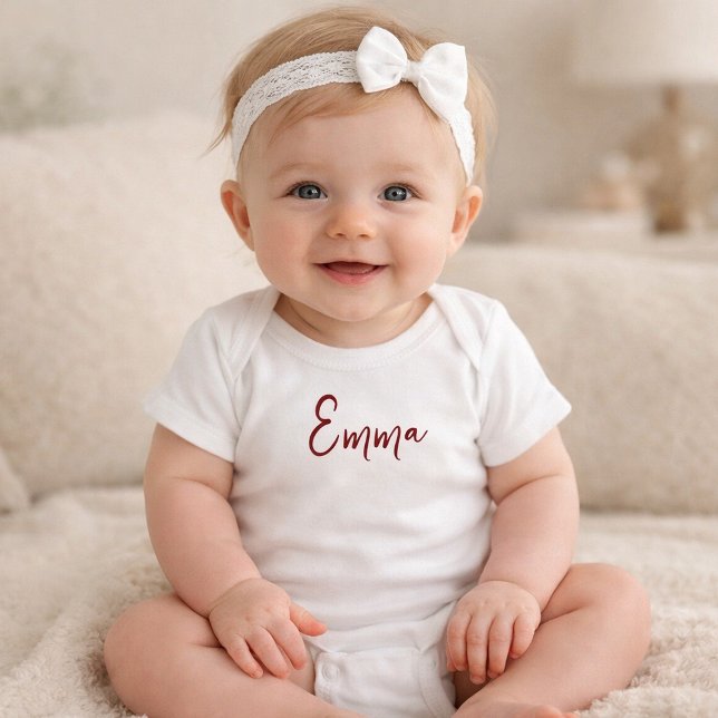 Personalisiertes modernes Baby-Body mit Vornamen Baby Strampler (Personalized Modern First Middle Name Baby Bodysuit And Hat Set, Baby Coming Home Outfit, Custom )