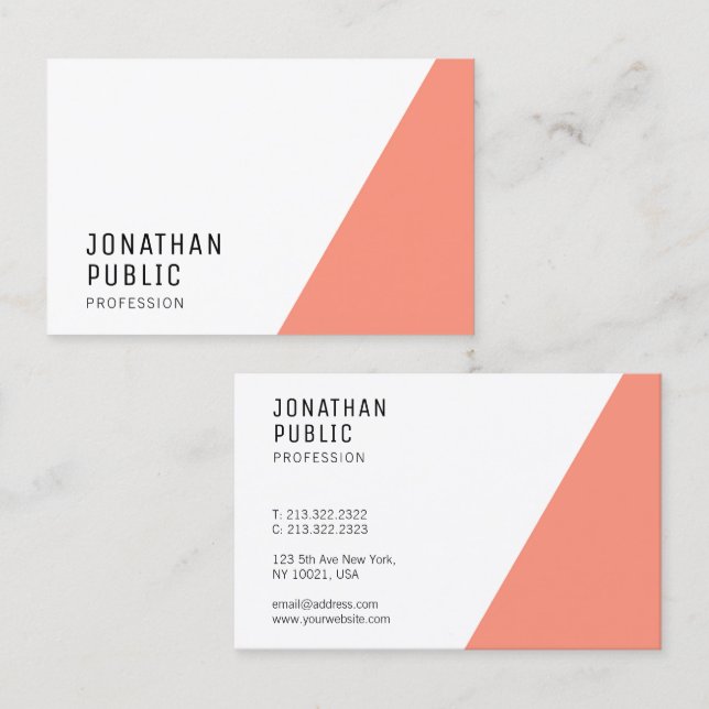 Personalisiertes modernes Berufliches Template Visitenkarte (Vorne/Hinten)