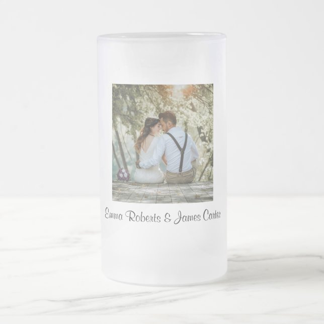 Personalisiertes modernes Bierglas Mattglas Bierglas (Mittel)