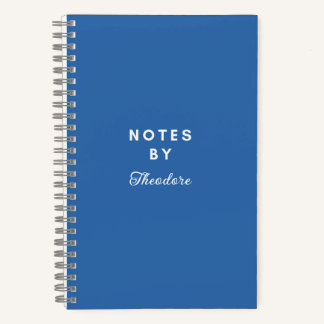 Personalisiertes modernes blaues Notizbuch