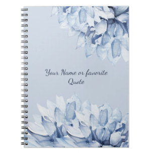 Personalisiertes, modernes Blumendustblau Notizblock