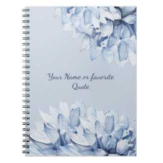 Personalisiertes, modernes Blumendustblau Notizblock