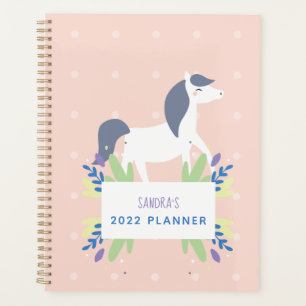 Personalisiertes modernes Blumenhorn Lover Pastel Planer