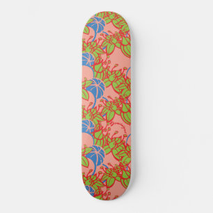 Personalisiertes, modernes Bud & Blume Muster Skateboard