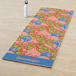 Personalisiertes, modernes Bud & Blume Muster Yogamatte