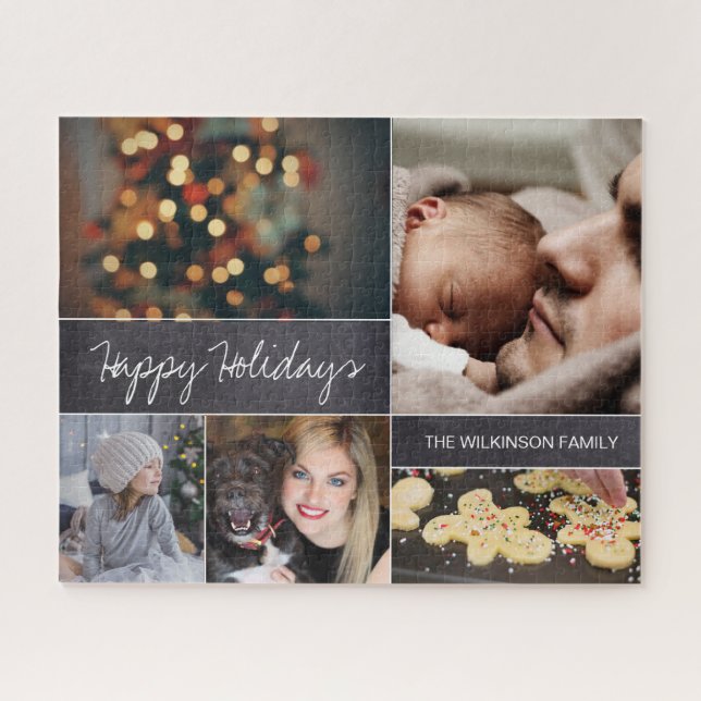 Personalisiertes modernes Collage Foto Puzzle für  (Horizontal)