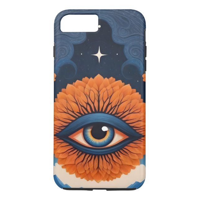 Personalisiertes modernes drittes Auge Case-Mate iPhone Hülle (Rückseite)