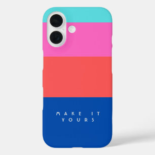 Personalisiertes modernes Farbfeldmuster iPhone 16 Hülle