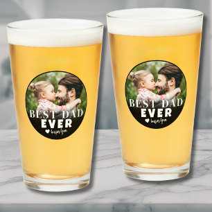 Personalisiertes modernes Foto Bester Vater Glas