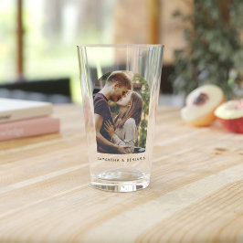 Personalisiertes modernes Foto Keepake Bier Glas