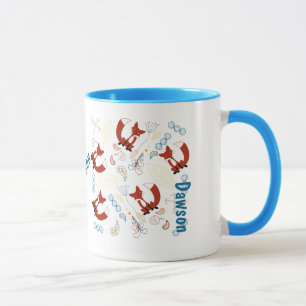 Personalisiertes modernes Fox Woodland Muster Tasse
