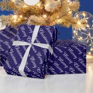 Personalisiertes modernes frohes Weihnachten Dunke Geschenkpapier