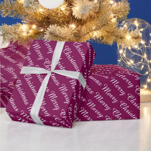 Personalisiertes modernes frohes Weihnachten Wein Geschenkpapier
