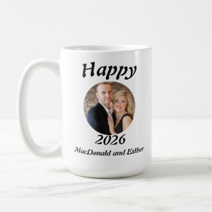 Personalisiertes modernes glückliches 2026-Foto Kaffeetasse