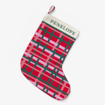 Personalisiertes modernes kariertes Weihnachtsdesi