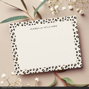 Personalisiertes modernes Leopard-Tierdruckmuster Mitteilungskarte