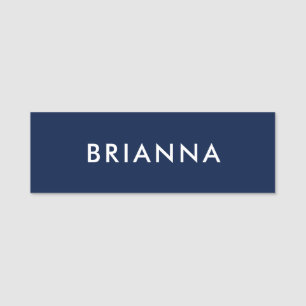Personalisiertes modernes minimalistisches Blau Pr Namensschild
