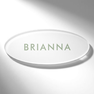 Personalisiertes modernes minimalistisches Salbei- Namenschild