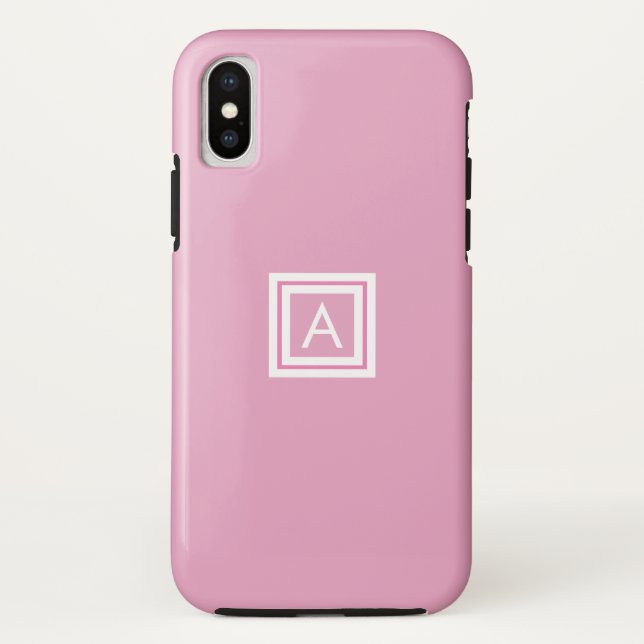 Personalisiertes modernes Monogramm Case-Mate iPhone Hülle (Rückseite)