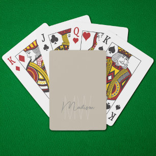 Personalisiertes modernes Monogramm Spielkarten