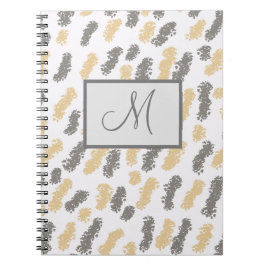 Personalisiertes modernes NotebookTaupe Gray Swish Notizblock