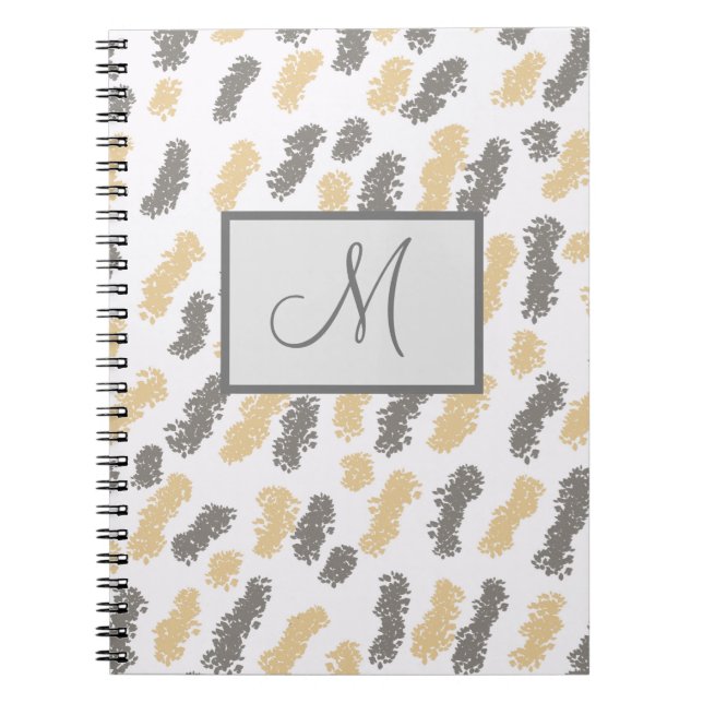 Personalisiertes modernes NotebookTaupe Gray Swish Notizblock (Vorderseite)
