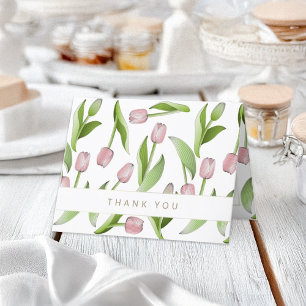Personalisiertes, modernes Rosa Tulip Dankeschön K Dankeskarte