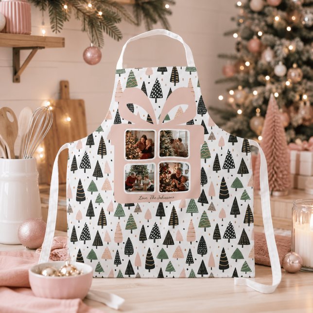 Personalisiertes modernes rosa Weihnachten  Schürze (Von Creator hochgeladen)