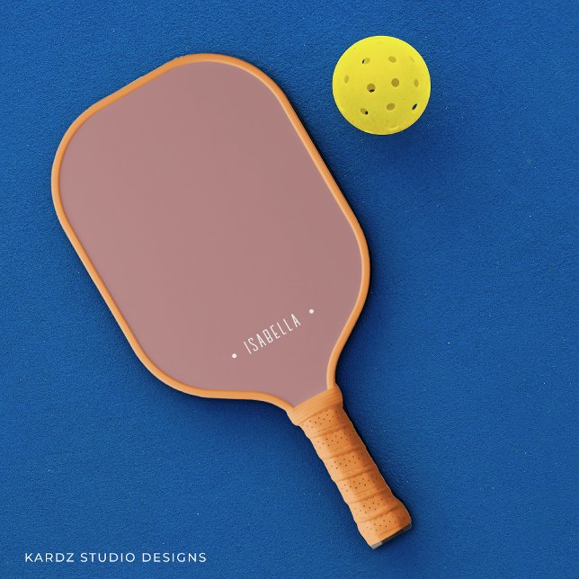 Personalisiertes modernes Rosy-Brown-Pickleball-Pa Pickleball Schläger (Solid color paddle, personalize with name in front and back.)