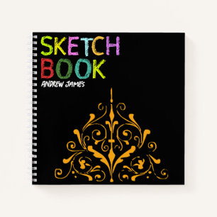 Personalisiertes, modernes Sketch-Buch Notizbuch