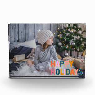 Personalisiertes modernes spielerisches Weihnachts Fotoblock