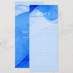 Personalisiertes modernes Tinten-Hochzeitsmenü fet Menükarte