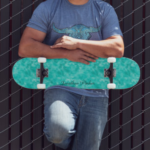 Personalisiertes, modernes Türkis Skateboard