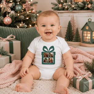 Personalisiertes modernes Weihnachten Mein erste Baby Strampler